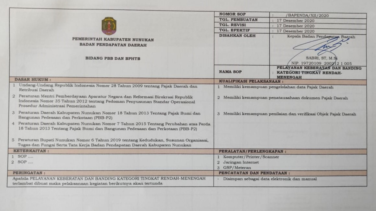 Pelayanan Keberatan dan Banding Kategori Tingkat Rendah Menengah Silde 1