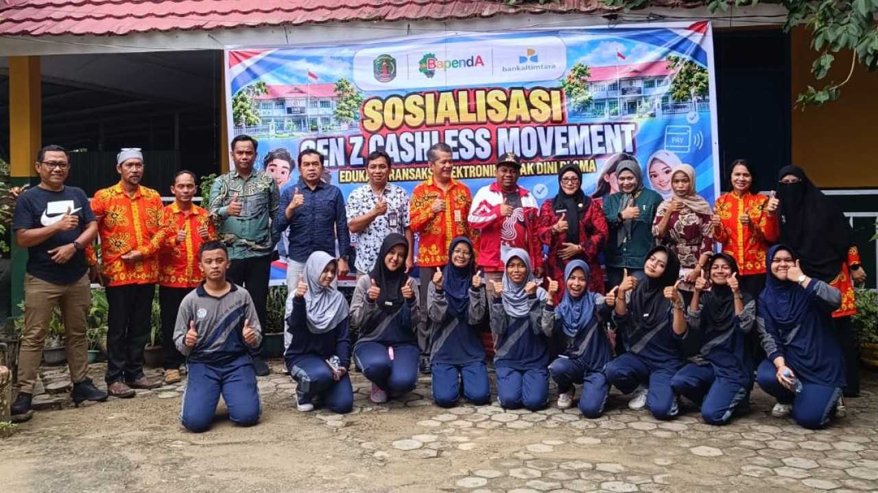 Bapenda Nunukan bekerja sama dengan Bank Kaltimtara Cabang Nunukan menggelar sosialisasi Gen Z Cashless Movement di SMA Negeri 1 Nunukan Selatan