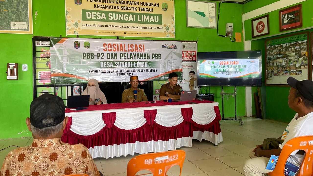 Tingkatkan Kesadaran Masyarakat dan PAD, Bapenda Nunukan Jadi Narasumber Sosialisasi PBB-P2 di Desa Sungai Limau